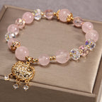 Fortune Jewel Natural Pink Crystal Soothing Protection Bracelet