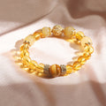 Fortune Jewel Citrine Generosity Prosperity Beaded Bracelet