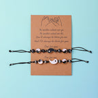 Fortune Jewel 2pcs Yin Yang Hematite Couple Bracelet