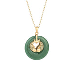 Fortune Jewel Cyan Jade Koi Fish Luck Necklace Pendant