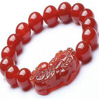 Fortune Jewel Red Agate Lucky Pixiu Wealth Luck Bracelet