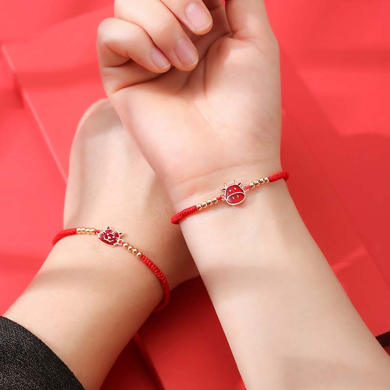 Fortune Jewel 12 Chinese Zodiac Lucky Red String Bracelet