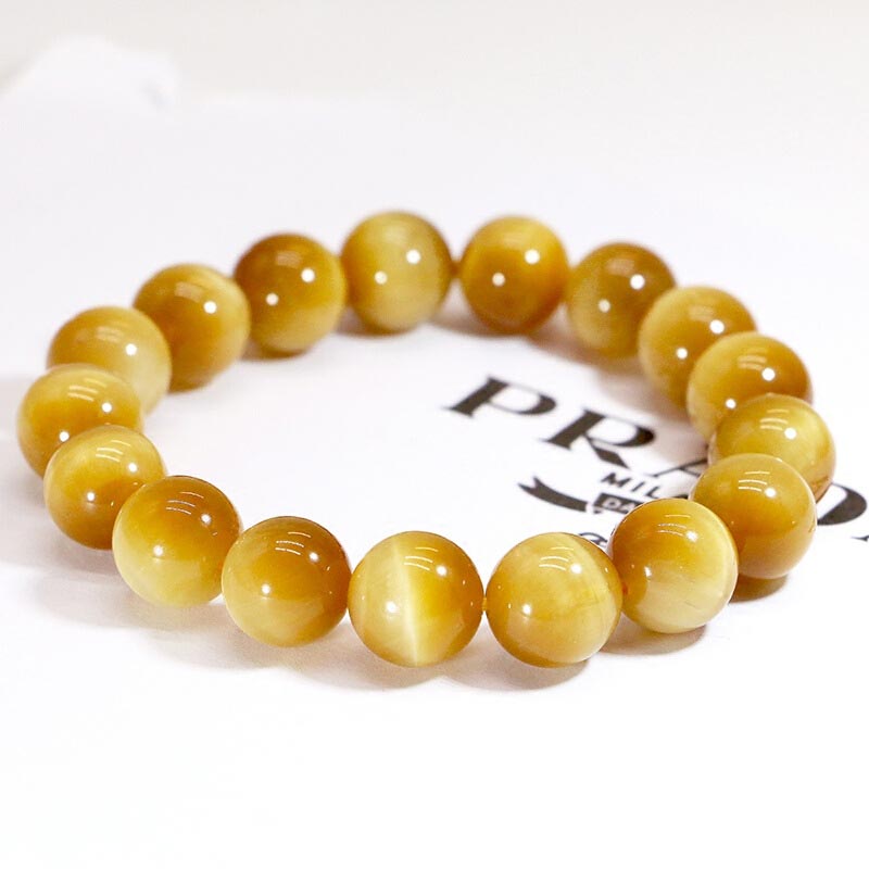Fortune Jewel  Anxiety Stress Healing Crystal Tiger Eye Bead Bracelet