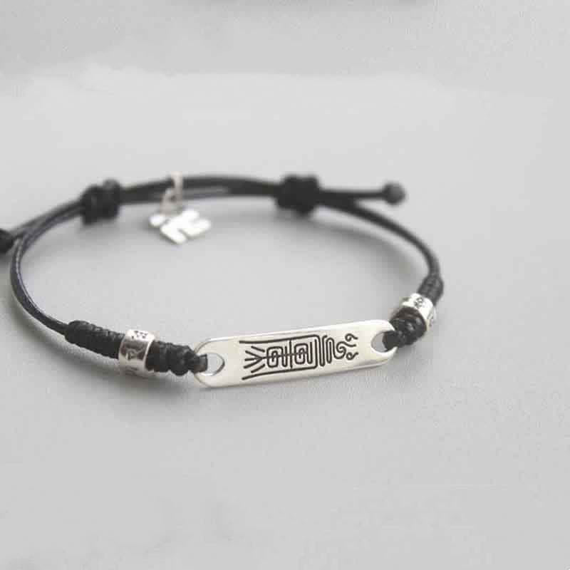 Fortune Jewel 925 Sterling Silver Red String Luck Strength Braid Bracelet