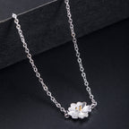 Fortune Jewel 925 Sterling Silver Cherry Blossom Blessing Chain Bracelet