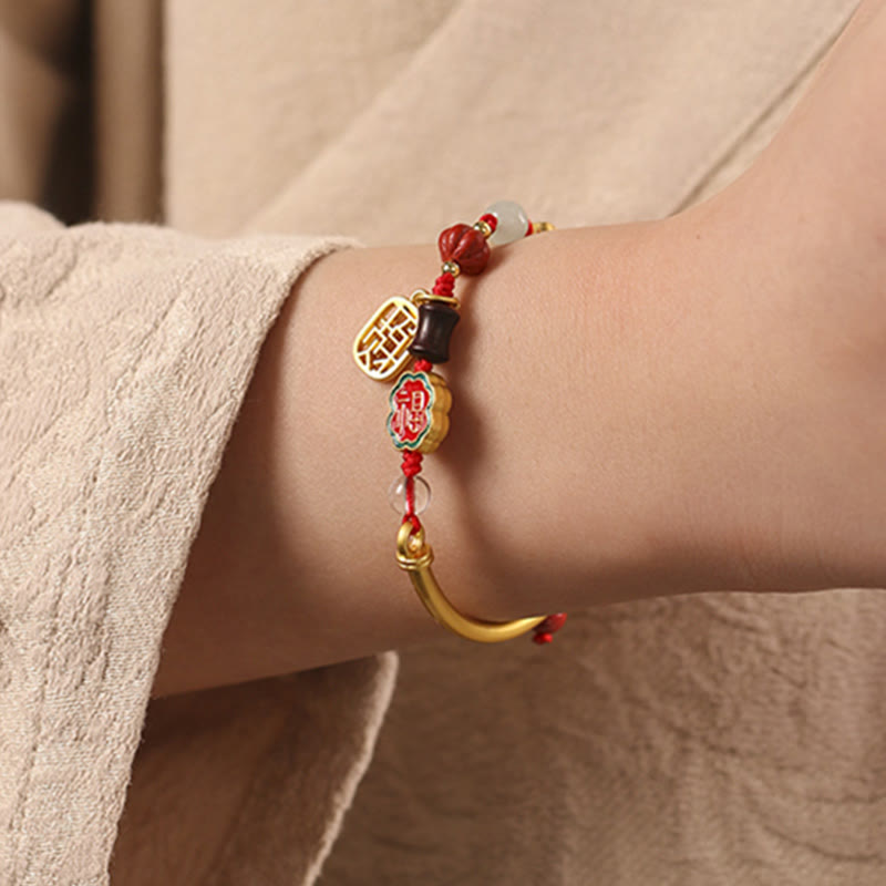 Fortune Jewel Tibetan Auspicious Clouds Fortune Happiness Wealth Luck Bracelet