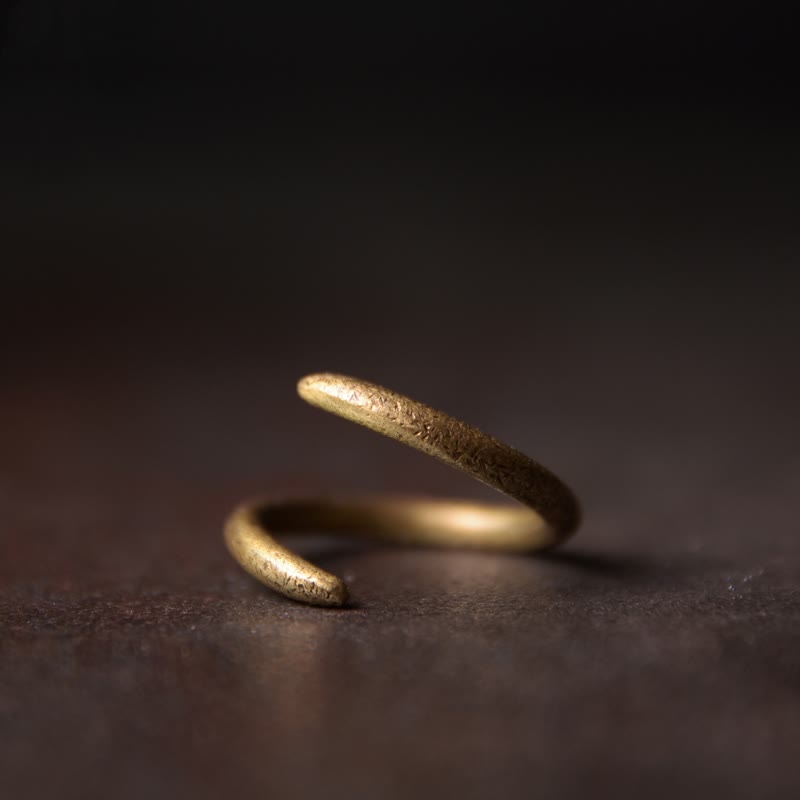 Fortune Jewel Simple Design Copper Luck Adjustable Ring