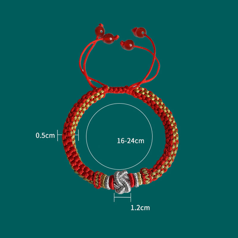Fortune Jewel Colorful Rope True Love Knot Luck Handmade Bracelet