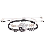 Fortune Jewel 2pcs Yin Yang Dragon Couple Bracelet