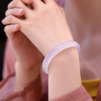 Fortune Jewel Natural Chalcedony Harmony Positive Bracelet Bangle