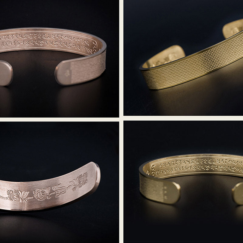 Fortune Jewel Shurangama Mantra Engraving Titanium Steel Blessing Bracelet