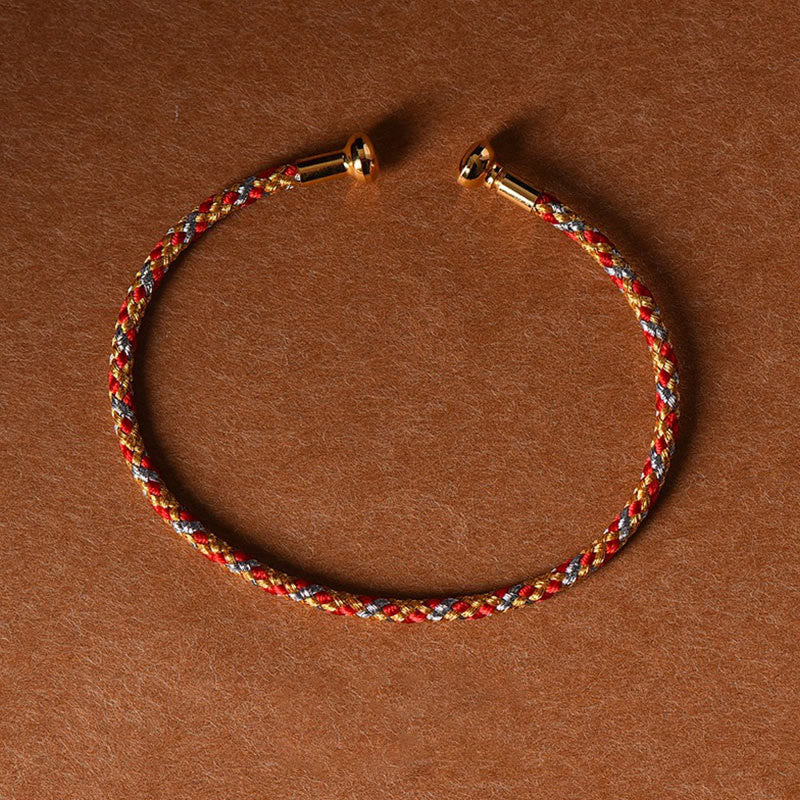 Fortune Jewel Simple Design Handmade Luck Braid String Cuff Bracelet