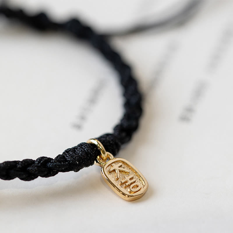 Fortune Jewel Chalcedony Round Peace Buckle Positive String Bracelet