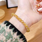 Fortune Jewel Natural Gold Rutilated Quartz Sun Stone Kyanite Wealth Bracelet