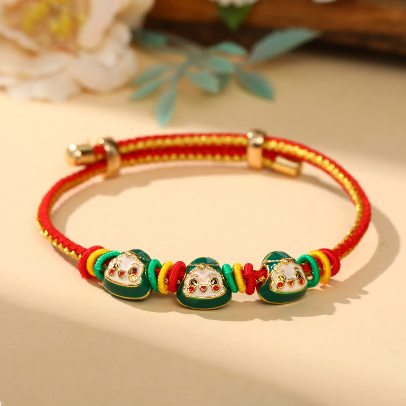 Fortune Jewel Colorful Rope Zongzi Pattern Luck Handmade Child Adult Bracelet