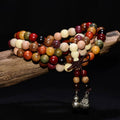 Fortune Jewel  108 Beads Wenge Wood Mala Blessing Meditation Bracelet