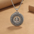 Fortune Jewel Heart Sutra Buddha Carved Peace Buckle Design Serenity Rotatable Necklace Pendant Fortune Jewel