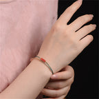 Fortune Jewel Handmade Cinnabar As One Wishes Blessing Braid Double Layer Bracelet