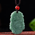 Buddha Stones Natural Jade 12 Chinese Zodiac Prosperity Necklace Pendant Fortune Jewel