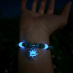 Fortune Jewel Tibetan Turquoise Glowstone Luminous Bead Lotus Protection Bracelet