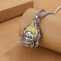 Fortune Jewel Yellow God of Wealth Amulet Copper Luck Necklace Pendant