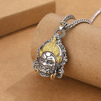 Fortune Jewel Yellow God of Wealth Amulet Copper Luck Necklace Pendant