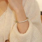 Fortune Jewel 925 Sterling Silver Natural Jade Fu Character Bamboo Abundance Bracelet