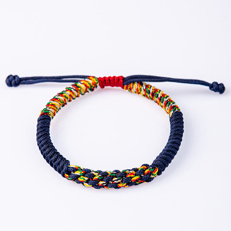Fortune Jewel Tibetan Handmade Colorful King Kong Knot Luck Braid String Bracelet