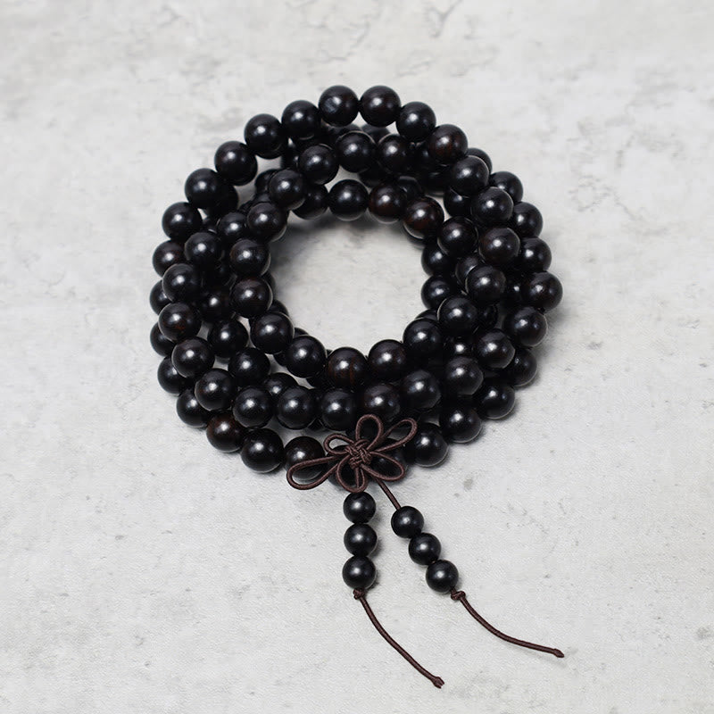 Fortune Jewel 108 Mala Beads Bracelet Prayer Meditation Sandalwood Elastic