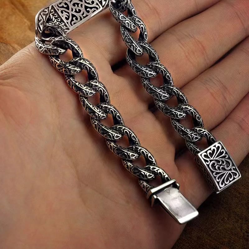Fortune Jewel Vintage Patterns Engraved Healing Bracelet