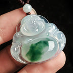 Fortune Jewel Cyan Jade Luck Necklace Pendant Fortune Jewel