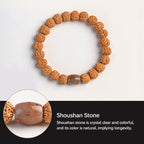 Fortune Jewel Tibet Rudraksha Bodhi Seed Wealth Auspiciousness Bracelet