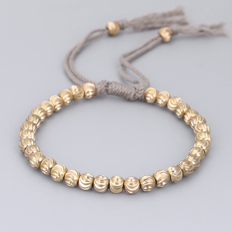 Fortune Jewel Tibetan Handmade Copper Bead Luck String Bracelet