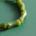 Fortune Jewel Green Bamboo Jade Pattern Luck Abundance Bracelet
