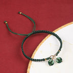 Fortune Jewel Natural Strawberry Quartz Amethyst Green Phantom Bead Positive Bracelet