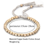 Fortune Jewel Tibetan Handmade Copper Bead Luck String Bracelet