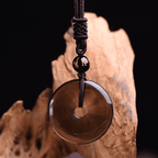 Fortune Jewel Tibetan Obsidian Protection Necklace