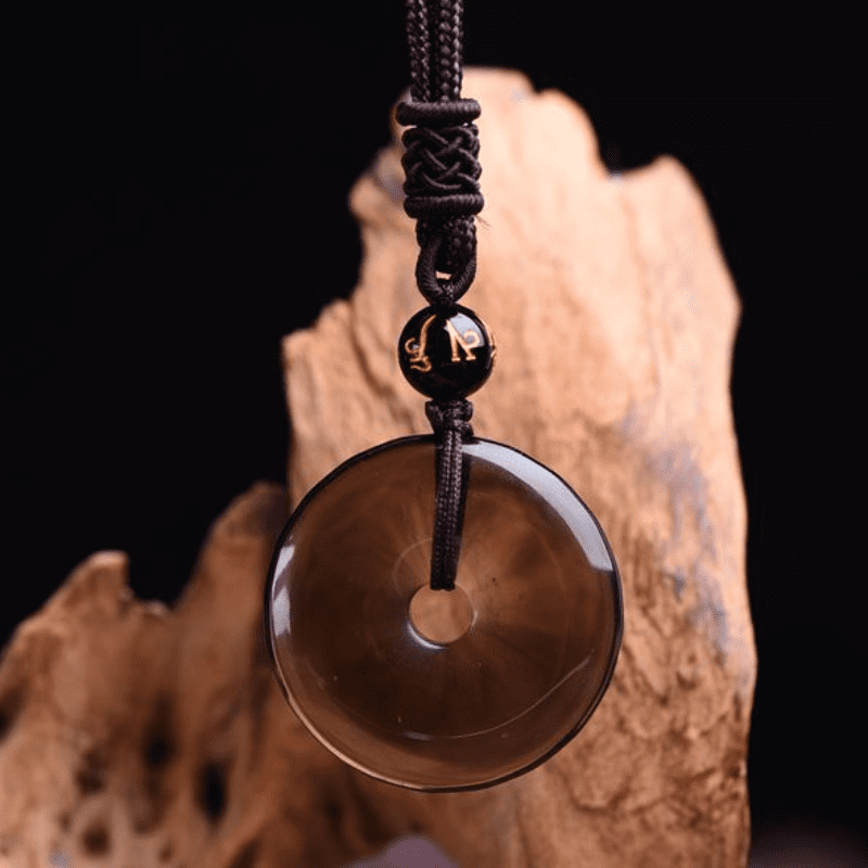 Fortune Jewel Tibetan Obsidian Protection Necklace