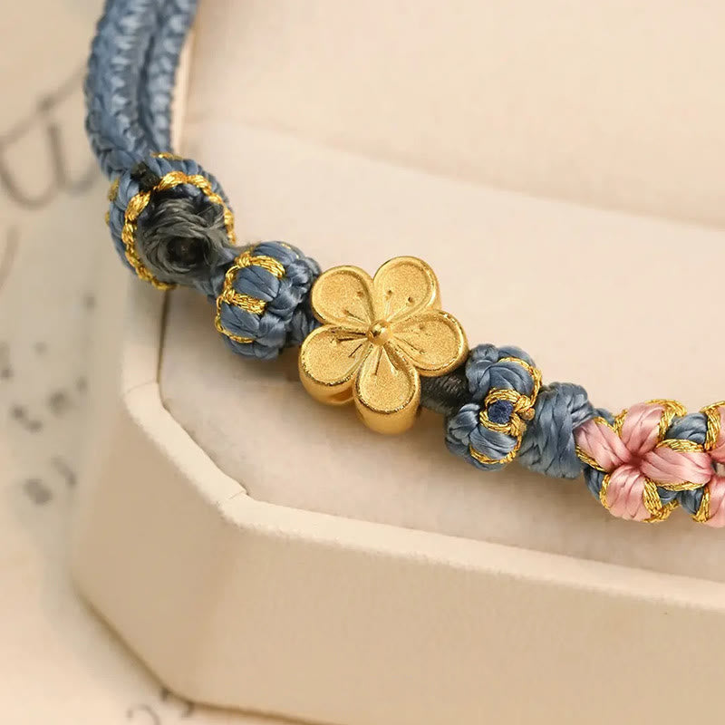 Fortune Jewel Peach Blossom Design Wealth String Bracelet