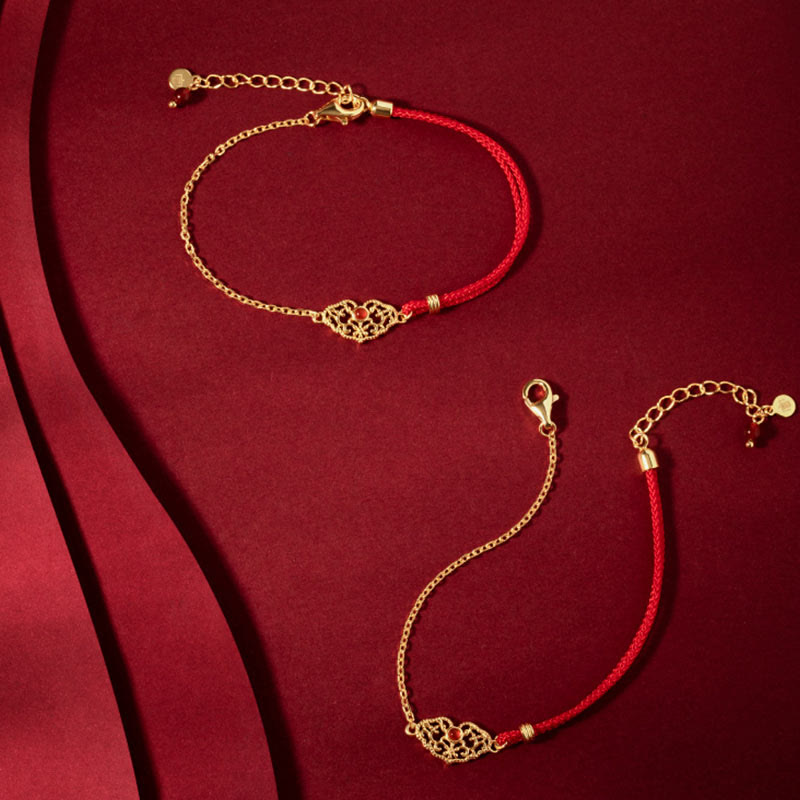Fortune Jewel Lock of Good Wishes Luck Strength Chain Bracelet