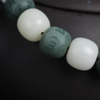 Fortune Jewel White Bodhi Six True Words Protection Bracelet