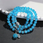 Fortune Jewel Cat Eye PiXiu Support Triple Wrap Bracelet
