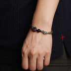 Fortune Jewel 925 Sterling Silver Auspicious Dragon Success Handcrafted Braided Bracelet