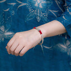 Fortune Jewel Tibet Om Mani Padme Hum Luck Red String Bracelet Bangle