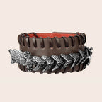 Fortune Jewel Dragon Leather Protection Weave Bracelet Fortune Jewel