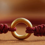 Fortune Jewel Alloy Peace Buckle Luck Red String Bracelet