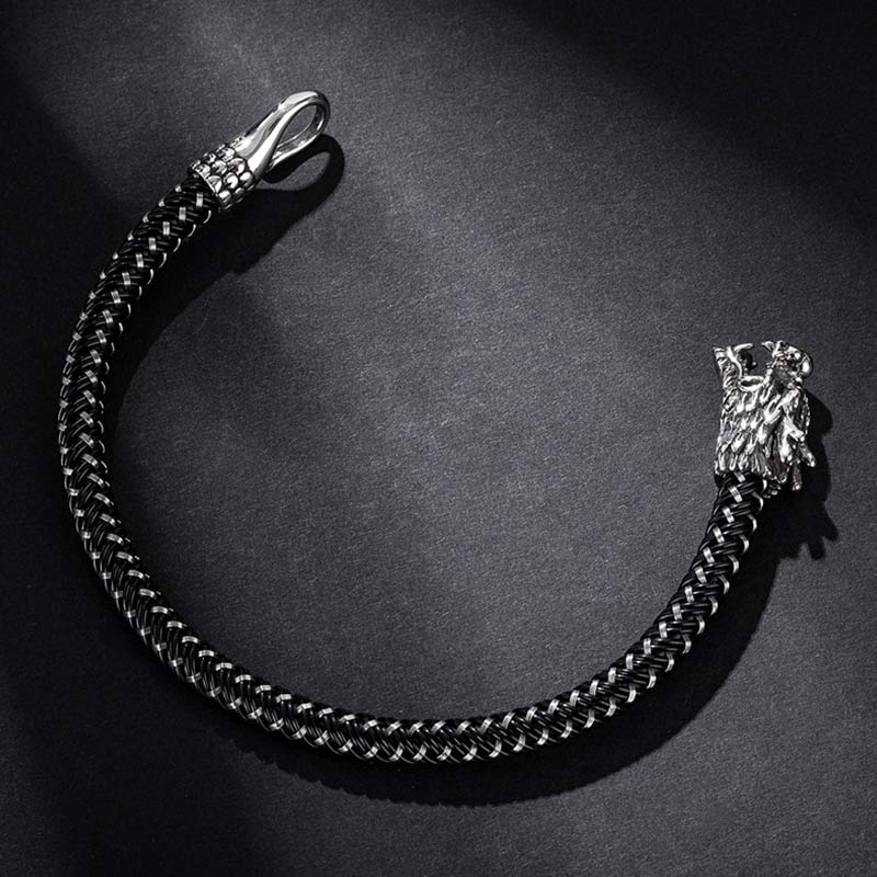 Fortune Jewel Dragon Titanium Steel Protection Luck Bracelet Fortune Jewel