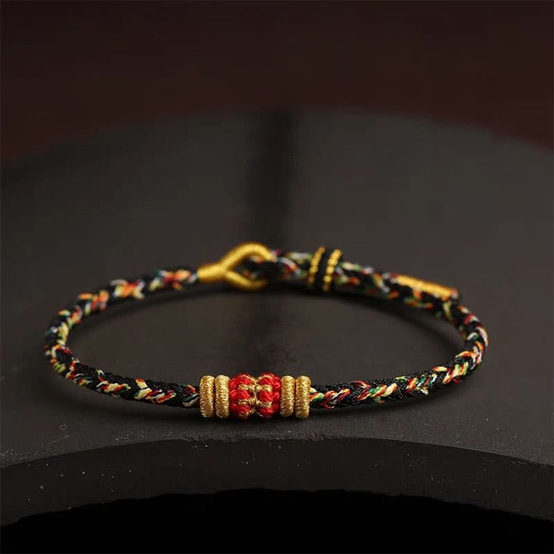 Fortune Jewel Handmade Colorful Rope King Kong Knot Braided Luck Bracelet