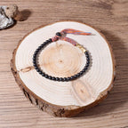 Fortune Jewel Handmade Tibetan Black Onyx Tassel Bracelet