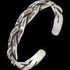 Fortune Jewel Koi Fish Twisted Design Luck Wealth Cuff Bracelet Bangle